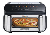Black+Decker, Digital Pizza Oven AirOfry, 10.5 L, Black, PGAF105